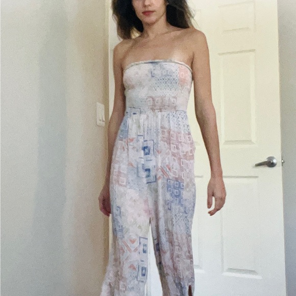 Anthropologie Strapless Boho Chic Lounge Romper - Picture 1 of 7